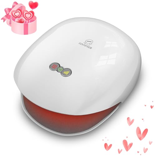Comfier Wireless Handmassagegerät mit Hitze -3 Stufen Luftkompression und Heizung, wiederaufladbares Massagegerät Karpaltunnel, ideale Geschenke für Frauen Männer Mama