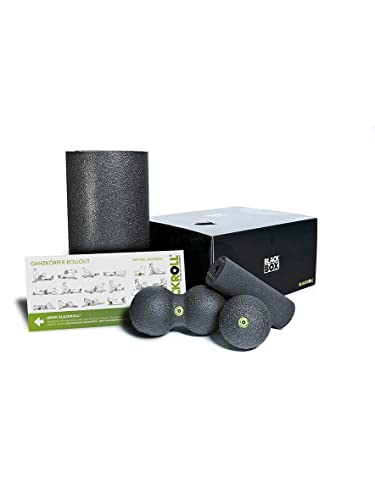BLACKROLL® BLACKBOX Faszientool-Set - das Original. Selbstmassage-Produkte für die Faszien in schwarz + Übungskarte