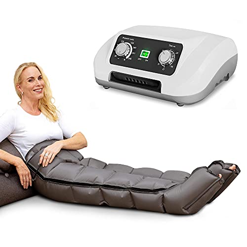 Venen Engel 6 Beinmassagegerät mit Hosenmanschetten aus 6 Luftkammern – Venen Massagegerät für eine angenehme Gleitwellenmassage an den Beinen – Druck & Zeit unkompliziert einstellbar