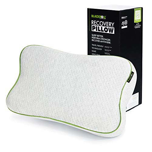 BLACKROLL® Recovery Pillow (50 x 30 cm), orthopädisches Kissen für erholsamen Schlaf, ergonomisches Kopfkissen mit Travel Bag für Reisen, Nackenkissen aus Viscose Memory Schaum, Made in Germany