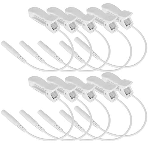 Elektrodendraht, 10 Stück 2,0 Mm Ohrclip-Elektrodendraht-Verbindungskabel, Ersatz für Digitale Massagegeräte für Digitale TENS-Massagegeräte