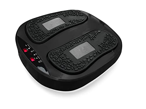 VibroLegs schwarz – Massage Gerät mit Vibration – Vibrationsplatte für vitalisierte und entspannte Beine und Füße – Fußmassage auf Knopfdruck mit 2 Programmoptionen