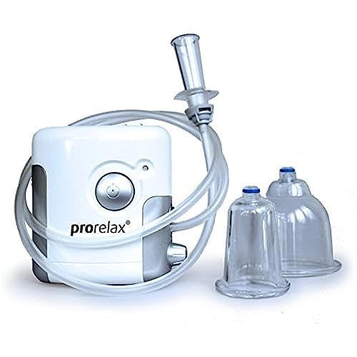 prorelax Vakuum-Massagegerät SENSITIVE | Anti-Cellulite-Gerät für schöne und gesunde Haut | Elektrische Schröpf-Massage | Inkl. 3 verschieden großer Saugglocken | Regulierbare Saugkraft