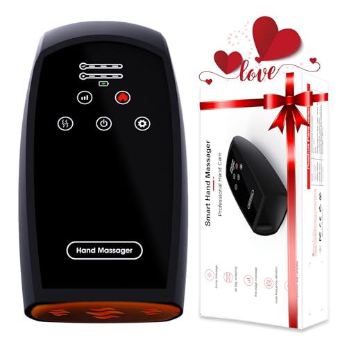 Handmassagegerät mit Kompression und Heizung, Schmerzlinderung massagegerät, Karpaltunnel und Taubheitsgefühl in den Fingern, Valentinstagsgeschenk für Ihn/Sie