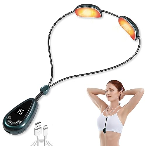 Nackenmassagegerät, Nacken-Massagegerät mit Wärme, Nackenmassagegerät Elektrisch Massager, 4 Massage-Modi 15 Intensität Einstellbar für Frauen Männer Eltern