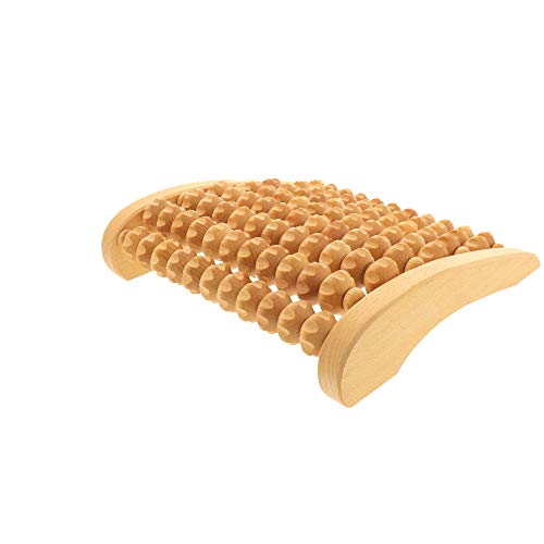HOFMEISTER® Massage-Gerät aus Buchen-Holz, gegen Verspannungen & Schmerzen, Wellness & Entspannung für die Füße, Naturprodukt aus Europa, Fuss-Massage-Roller, 27 cm