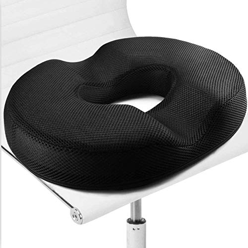 JADE KIT Orthopädisches Sitzkissen, Premium Memory Foam Kissen Steißbeinkissen Entlastung für Hämorrhoiden, Wunden im Bett, Prostata, Schwangerschaft, Post Natal, Ideal für Büro, Auto, Rollstuhl