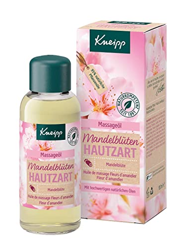Kneipp Massageöl Mandelblüten Hautzart - hochwertiges Mandelöl mit reichhaltiger Sheabutter, Sonnenblumenöl & Vitamin E - natürlicher Pflegeöl-Komplex - für trockene & sensible Haut - 100ml (1er Pack)