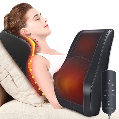 OMASSA Massagegerät Nackenmassagegerät mit Wärme, Shiatsu Massagegerät Rückenmassagegerät mit 3D Massageköpfen, Muskelschmerzlinderung für Nacken, Rücken, Schulter, Geschenke