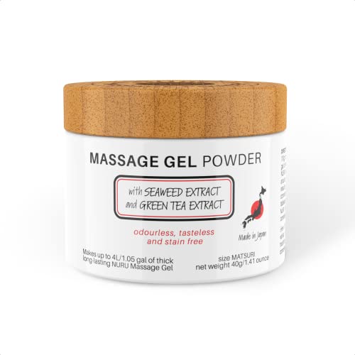 Massage-Gel-Pulver 40g - Ergibt 4L/ 1.05 gal mit Meeresalgen und Grünem Tee. Made in Japan Paraben & Glycerin frei