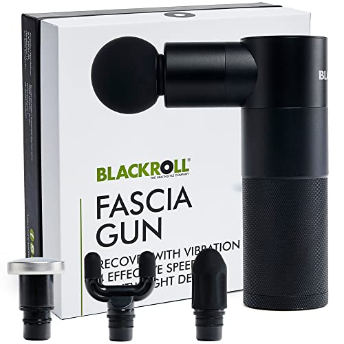BLACKROLL® FASCIA GUN Massagepistole - Hochwertiges Massagegerät für Muskulatur und Faszien - Regulierbare Intensitätsstufen für die Massage von Rücken, Schulter, Nacken und Beine
