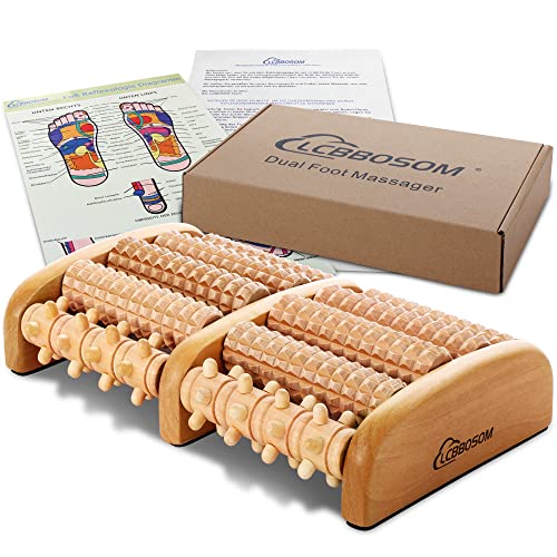 LCBBOSOM Fußmassageroller zur Wellness für Zuhause und Büro - Fußmassage zur Stressreduzierung und Schmerzlinderung bei Fersensporn - Fussmassagegerät durch Stimulation der Fußreflexzonen