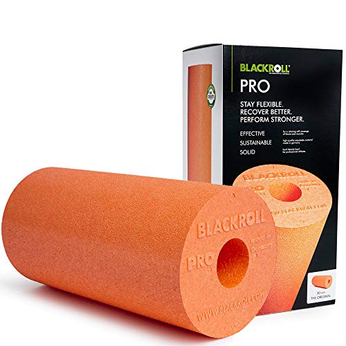 BLACKROLL® PRO Faszienrolle - das Original (Härtegrad hart) - Die Profi-Selbstmassage-Rolle für die Faszien in orange + Übungskarte