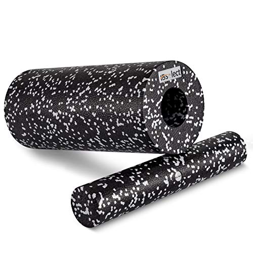 HBselect 2 in 1 Faszienrolle Faszienrolle Wirbelsäule Foam Roller Massagerollen Professionale Massagerolle Faszien Fitness Faszien Rolle für Rücken, Beine