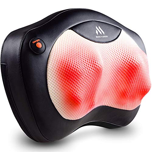 Neck Massager Shiatsu Nackenmassagegerät - Rückenmassagegerät mit Wärme, Massagekissen für Schultern, unteren Rücken - Entspannungsgeschenke für Männer, Frauen, Schulter- und Nackenmassagegerät
