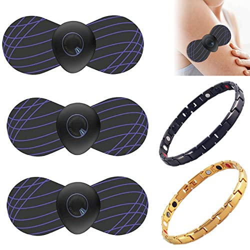 Slim Tech EMS Lymphdrainage Massagegerät 3 stück Slimtech Lymphdrainage-MassagegeräT EMS Mikrostrom-Mini-MassagegeräT Slimtech Lymphdrainage Bein-MassagegeräT für Arms Legs mit 2 MagnetarmbäNdern