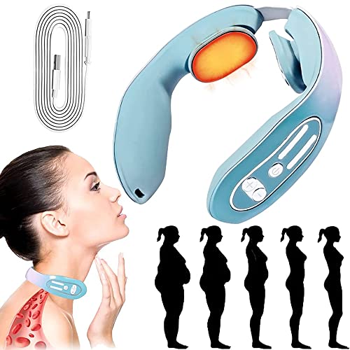 Nacken-Massagegerät, elektrische Nacken-Massagegerät, 12 Modi Snap-On Nacken-Massagegerät für Nackenschmerzen Relief, Cordless Puls Nacken-Massagegerät, tragbare Massagegerät für Home Office Car