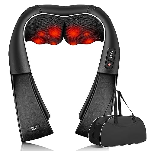 Shiatsu Nackenmassagegerät Schultermassagegeräts mit Wärmefunktion Rückenmassagegerät mit 3D-Massage von tiefem Geweb für Rücken, Beine, Füße
